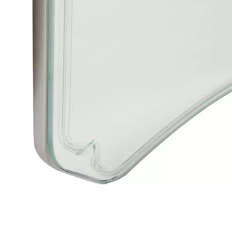 Specchio da Parete Rotondo Senza Cornice, Color Oro Champagne, 90 cm – 1 Persona