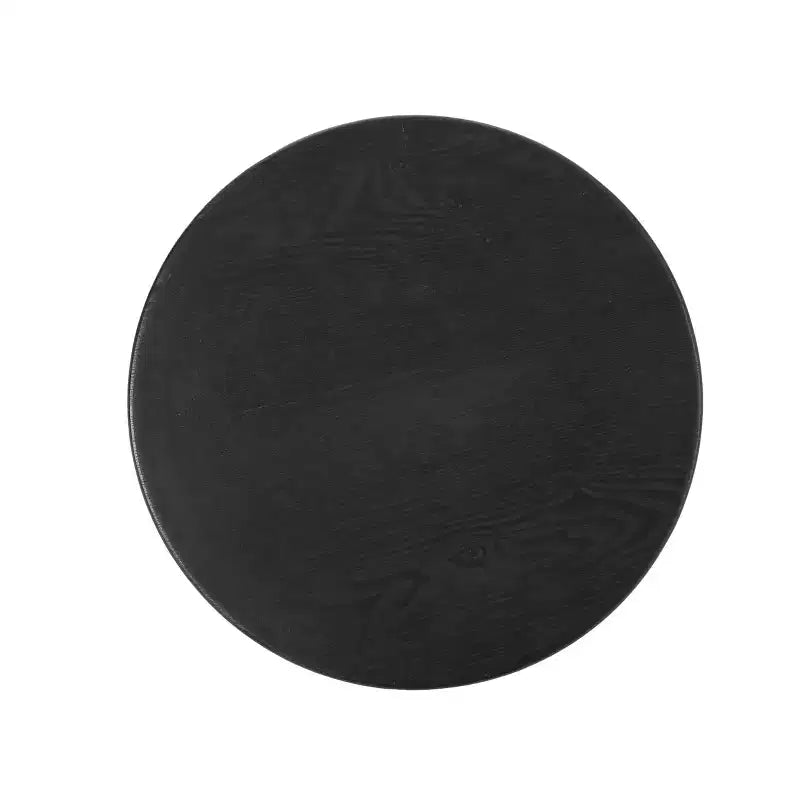 Sgabelli da bancone girevoli senza schienale, neri e in legno, set da 2
