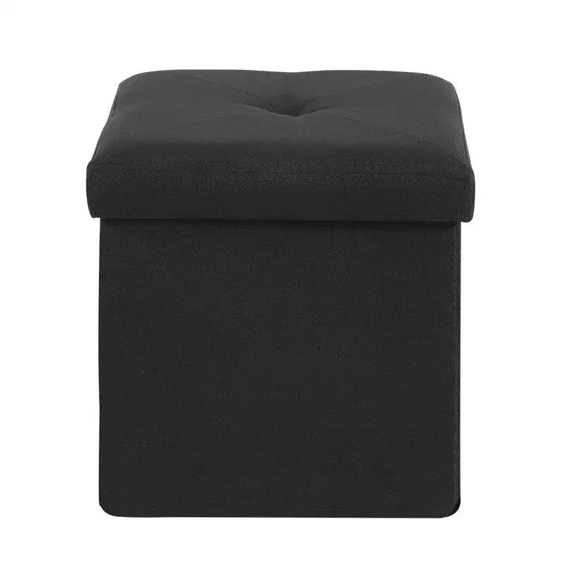 Panca/Contenitore Pieghevole in Lino Nero/Grigio/Grigio Scuro/Blu – 1 Posto, 4 Misure