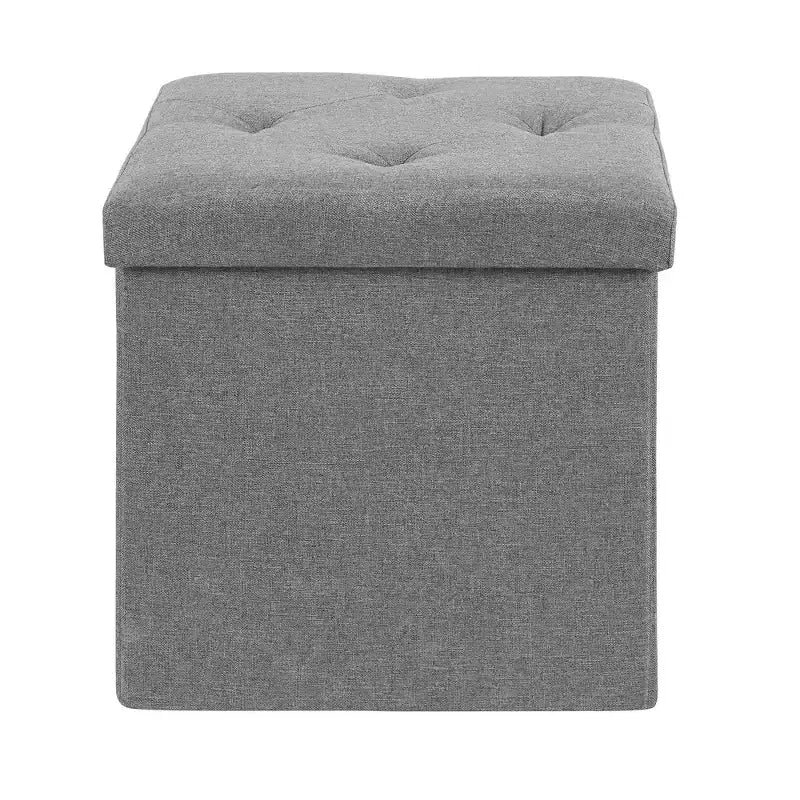 Panca/Contenitore Pieghevole in Lino Nero/Grigio/Grigio Scuro/Blu – 1 Posto, 4 Misure