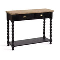 Kate and Laurel Rutledge Console Table with Storage, 40x14x33, Black