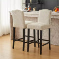 Set of 2 Bar Stool Counter Height Stool Dining Chair Pub Kitchen Stool, PU Leather Upholstered -ModernLuxe
