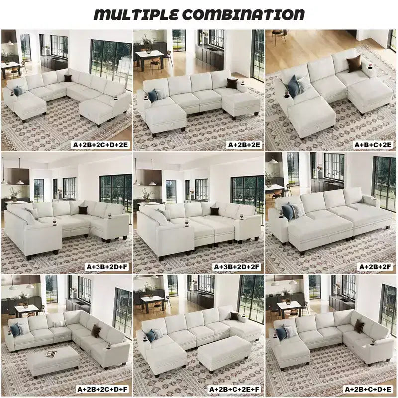 Divano Sezionale a L in Tessuto, Modulare a 4 Posti con Contenitore – Nero / Grigio / Bianco