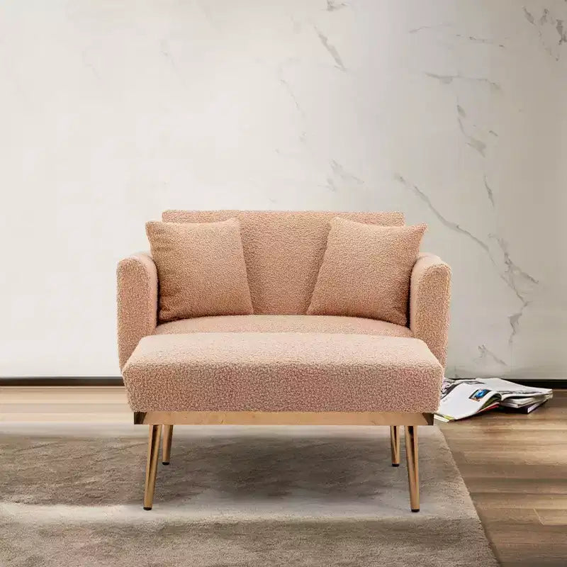 Chaise Longue Rivestita in Lino, Schienale Regolabile, 1 Posto