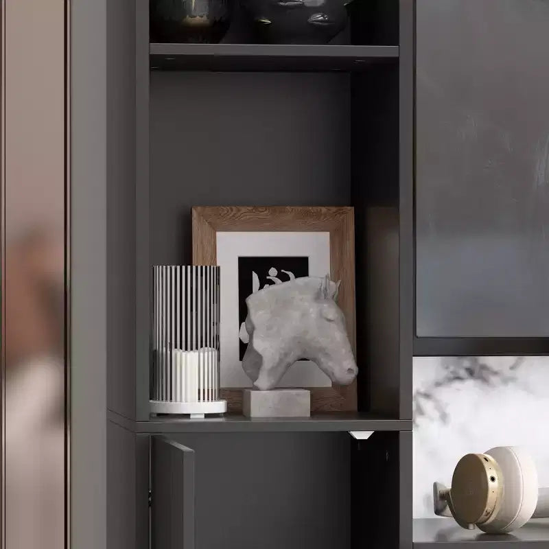 Mobile TV - Nero/Bianco, Stile Moderno, Adatto per TV fino a 56"