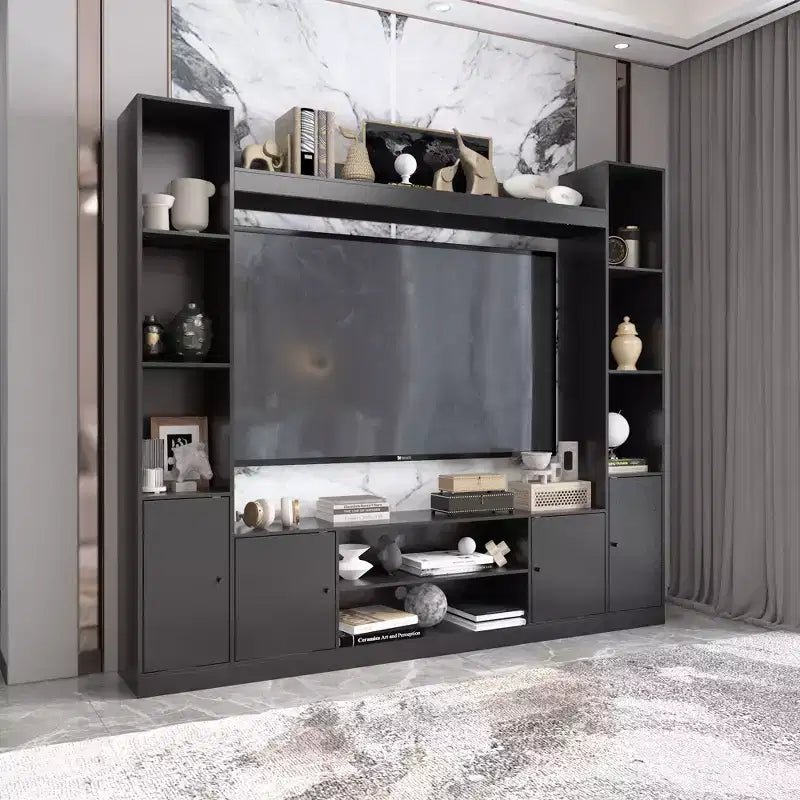 Mobile TV - Nero/Bianco, Stile Moderno, Adatto per TV fino a 56"