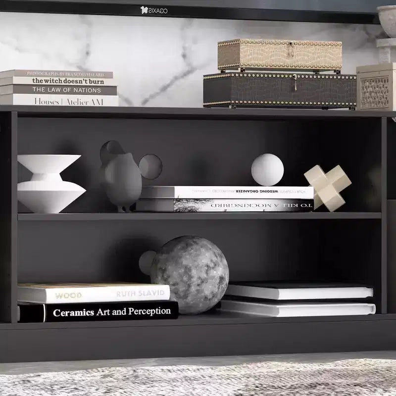 Mobile TV - Nero/Bianco, Stile Moderno, Adatto per TV fino a 56"