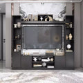 Mobile TV - Nero/Bianco, Stile Moderno, Adatto per TV fino a 56"