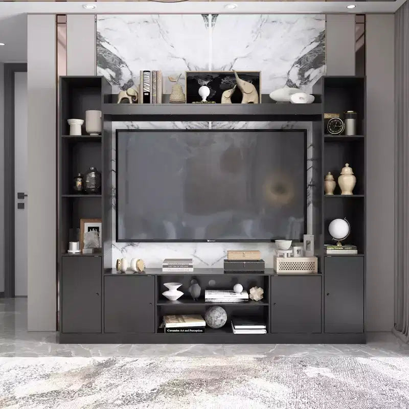 Mobile TV - Nero/Bianco, Stile Moderno, Adatto per TV fino a 56"