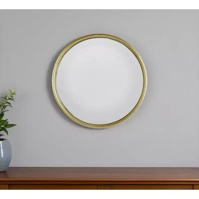 Specchio da parete rotondo oro - Montaggio singolo