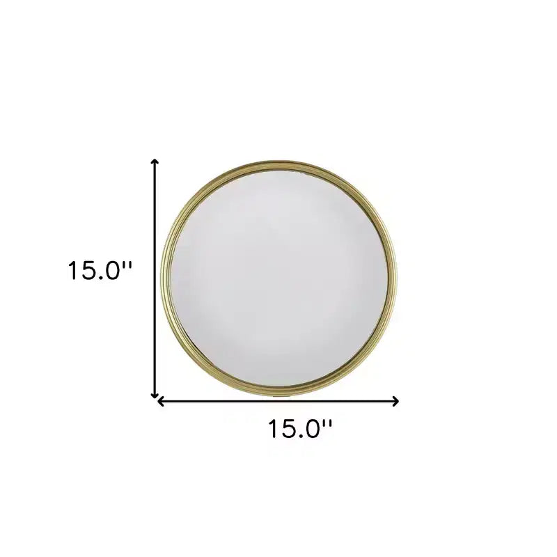 Specchio da parete rotondo oro - Montaggio singolo