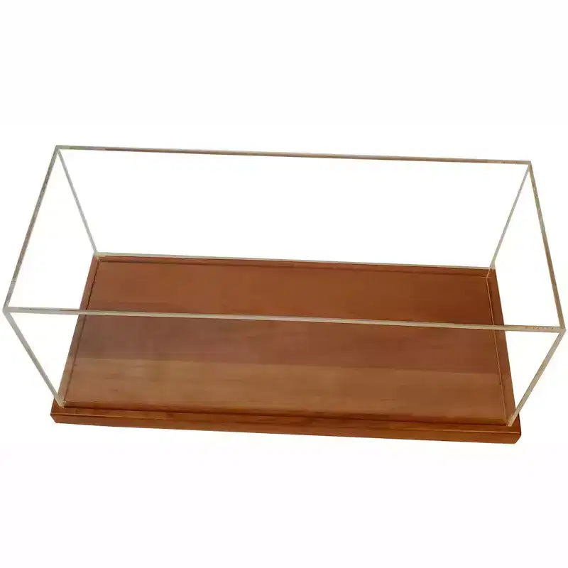 Vetrina in legno marrone e vetro con cassetto - Anta singola