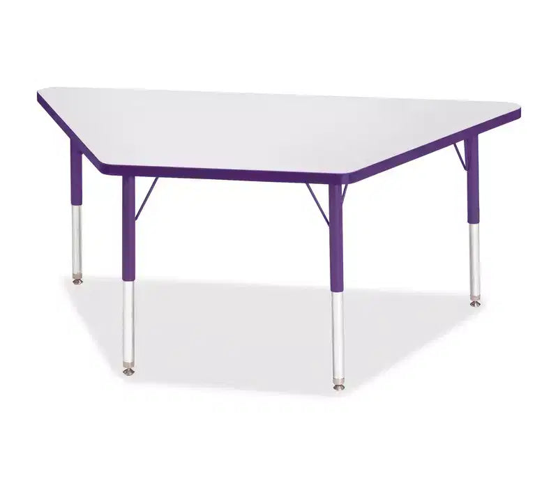 Jonti-Craft Berries Elementary Height Prism Edge Trapezoid Table 30 x 60 in Purple