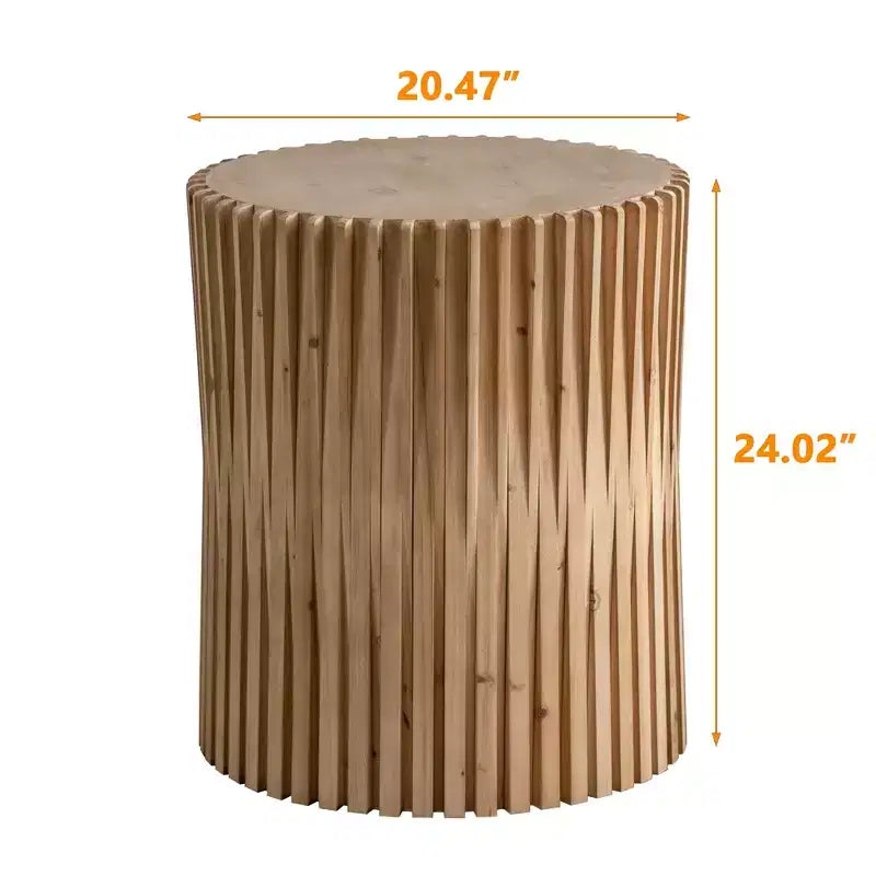 Tavolino da caffè a piedistallo cilindrico marrone, stile metà secolo, set da 1 o 2