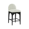 Meridian Furniture,Waldorf Mint Chenille Fabric Stool