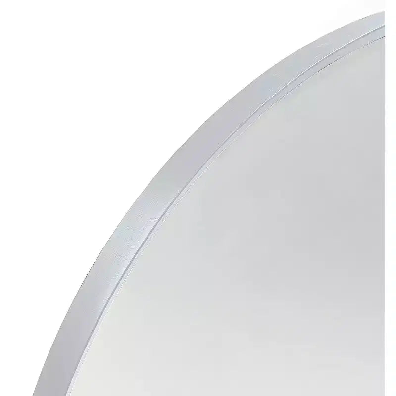 Specchio da parete ad arco Silver, cornice in alluminio, singolo, da parete