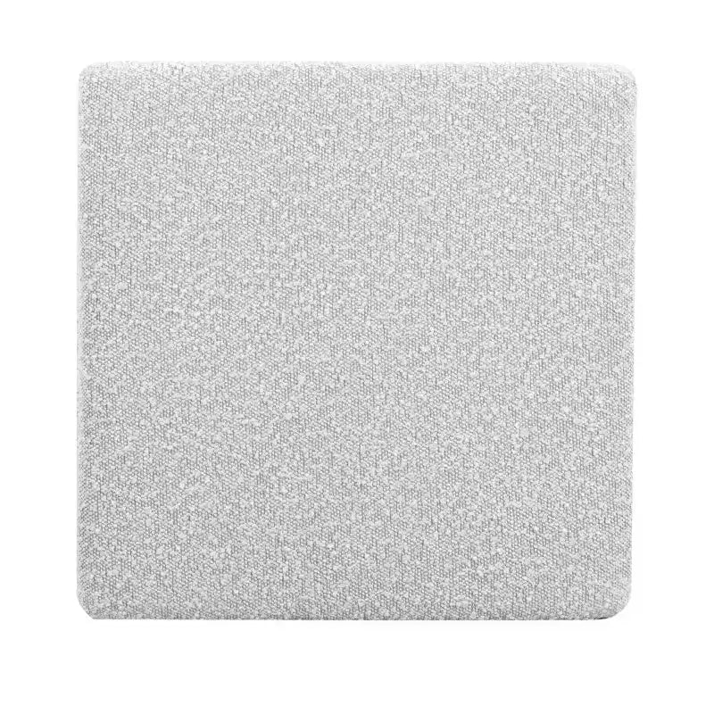 Pouf contenitore in bouclé quadrato - Nero / Grigio / Bianco naturale - Seduta singola