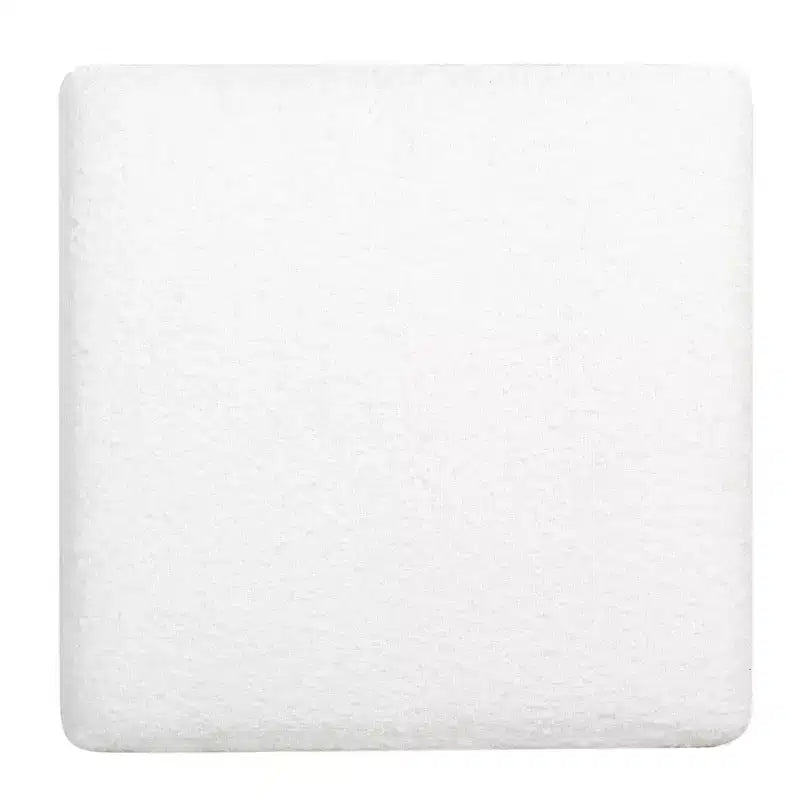Pouf contenitore in bouclé quadrato - Nero / Grigio / Bianco naturale - Seduta singola