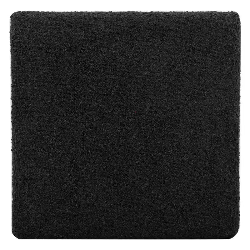 Pouf contenitore in bouclé quadrato - Nero / Grigio / Bianco naturale - Seduta singola
