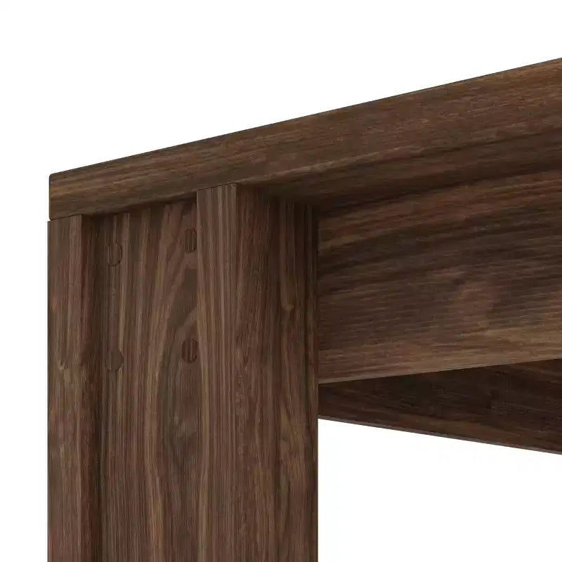 Tavolo da pranzo rettangolare stile rustico, ciliegio/noce, 6-8 posti