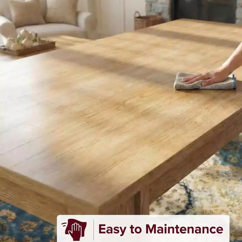 Tavolo da pranzo rettangolare stile rustico, ciliegio/noce, 6-8 posti