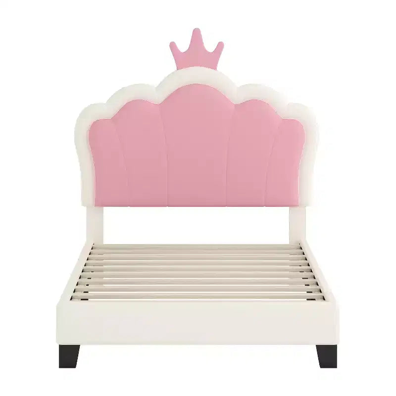 Struttura letto singolo principessa rosa per 1 persona
