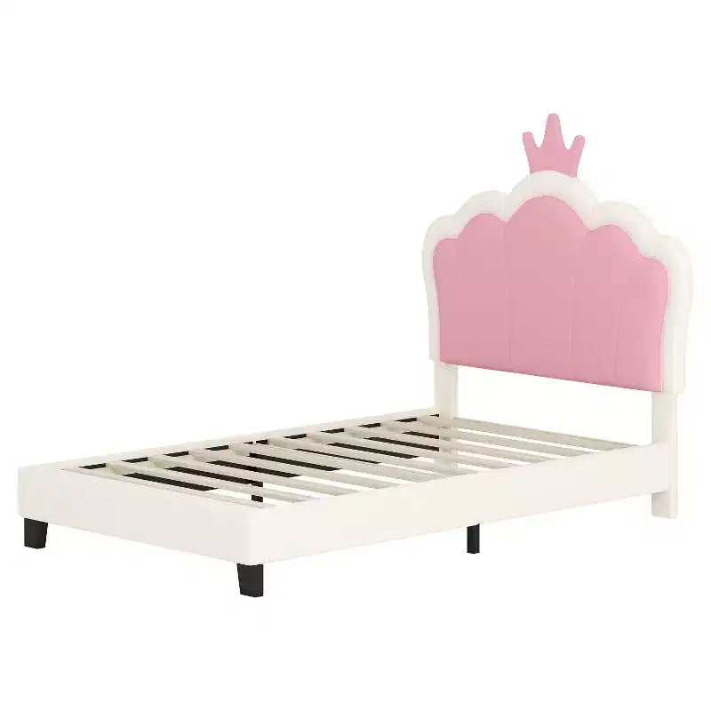 Struttura letto singolo principessa rosa per 1 persona