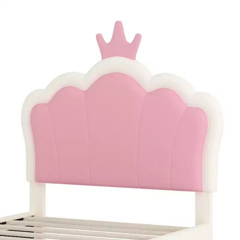 Struttura letto singolo principessa rosa per 1 persona