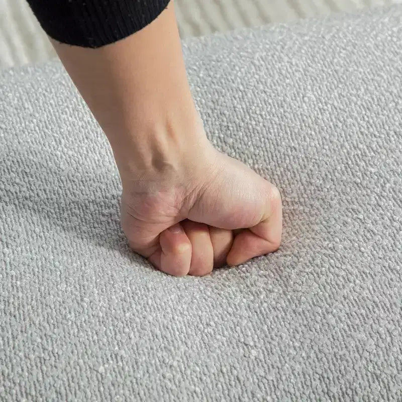 Panca Ottomana Imbottita – Nera / Grigio Chiaro / Bianca, Posti a sedere 1–2