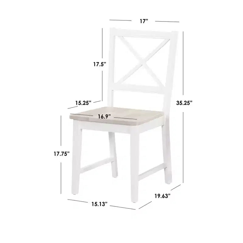 Set da pranzo in 3 pezzi rotondo con ante a ribalta, colore bianco/naturale, per 4 persone
