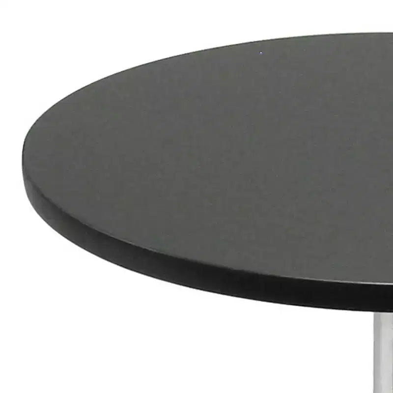 Tavolo da pranzo rotondo con piedistallo nero per 2 persone