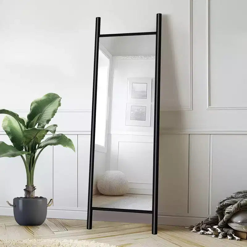Specchio intero a figura intera con cornice in legno nero/marrone – Singola persona – 64×21 / 71×31 in