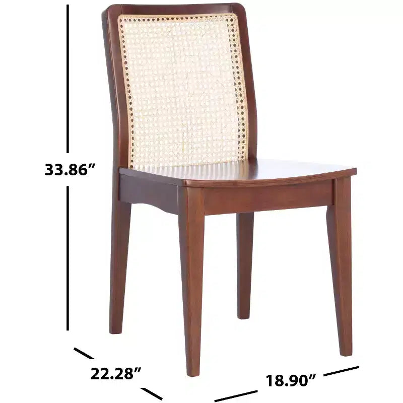 Sedie da pranzo in rattan intrecciato, set da 2 - Nero / Marrone scuro / Naturale / Bianco