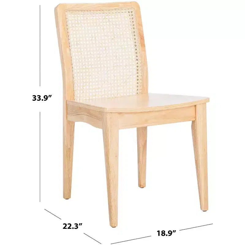 Sedie da pranzo in rattan intrecciato, set da 2 - Nero / Marrone scuro / Naturale / Bianco