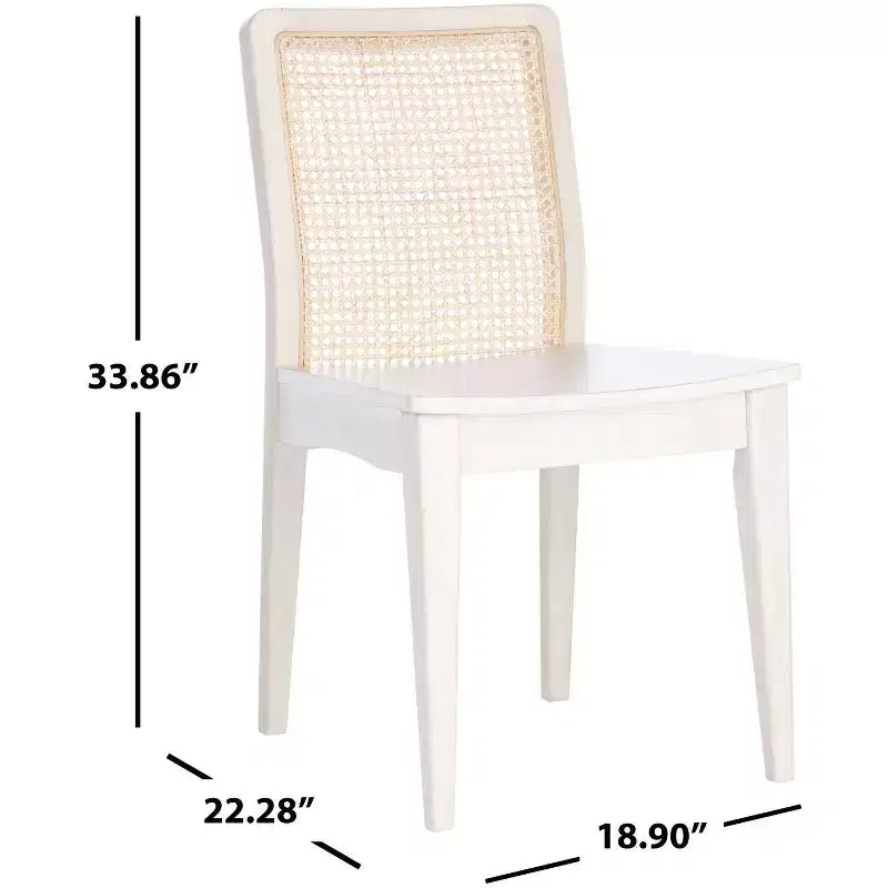 Sedie da pranzo in rattan intrecciato, set da 2 - Nero / Marrone scuro / Naturale / Bianco