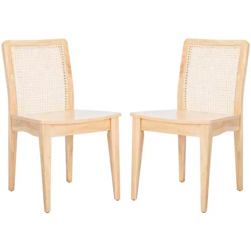 Sedie da pranzo in rattan intrecciato, set da 2 - Nero / Marrone scuro / Naturale / Bianco