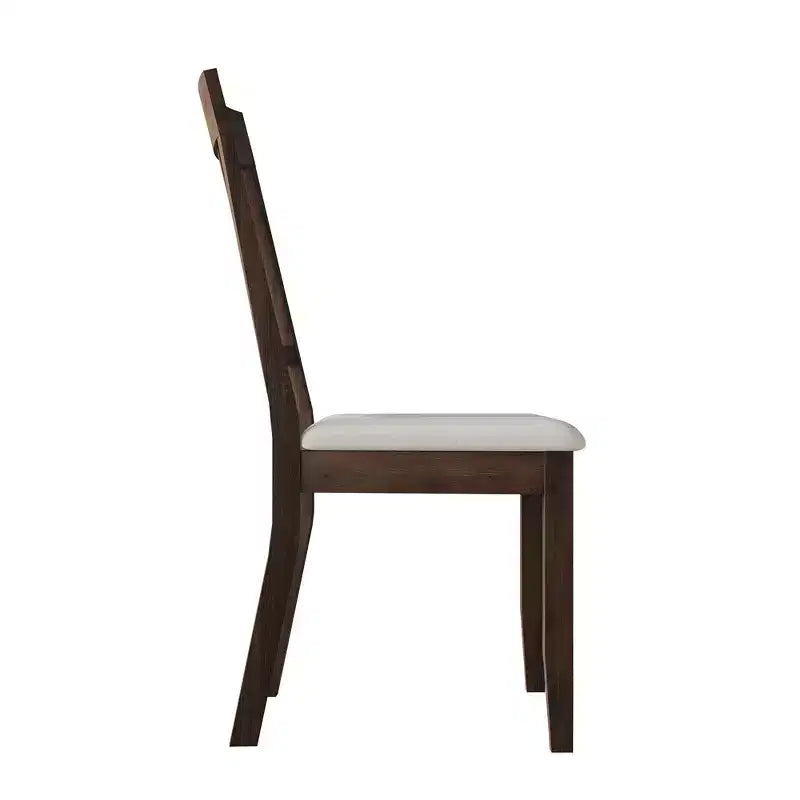 Sedie da pranzo imbottite in legno, set da 2 – Nero / Marrone / Grigio / Naturale / Bianco