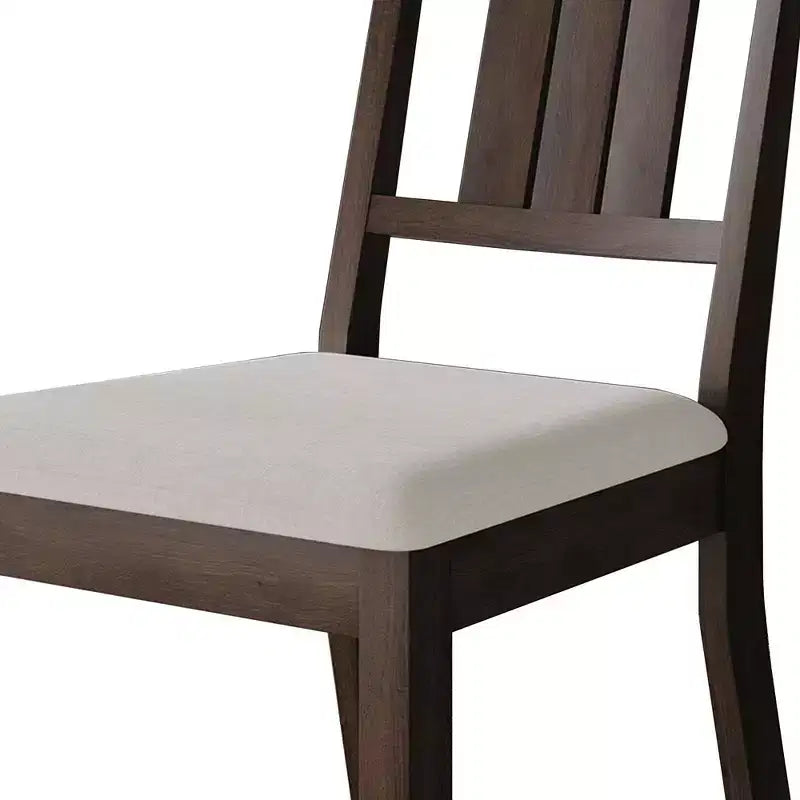 Sedie da pranzo imbottite in legno, set da 2 – Nero / Marrone / Grigio / Naturale / Bianco