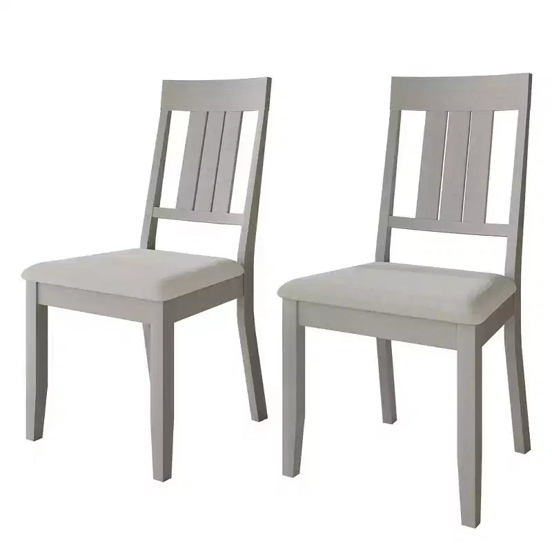 Sedie da pranzo imbottite in legno, set da 2 – Nero / Marrone / Grigio / Naturale / Bianco