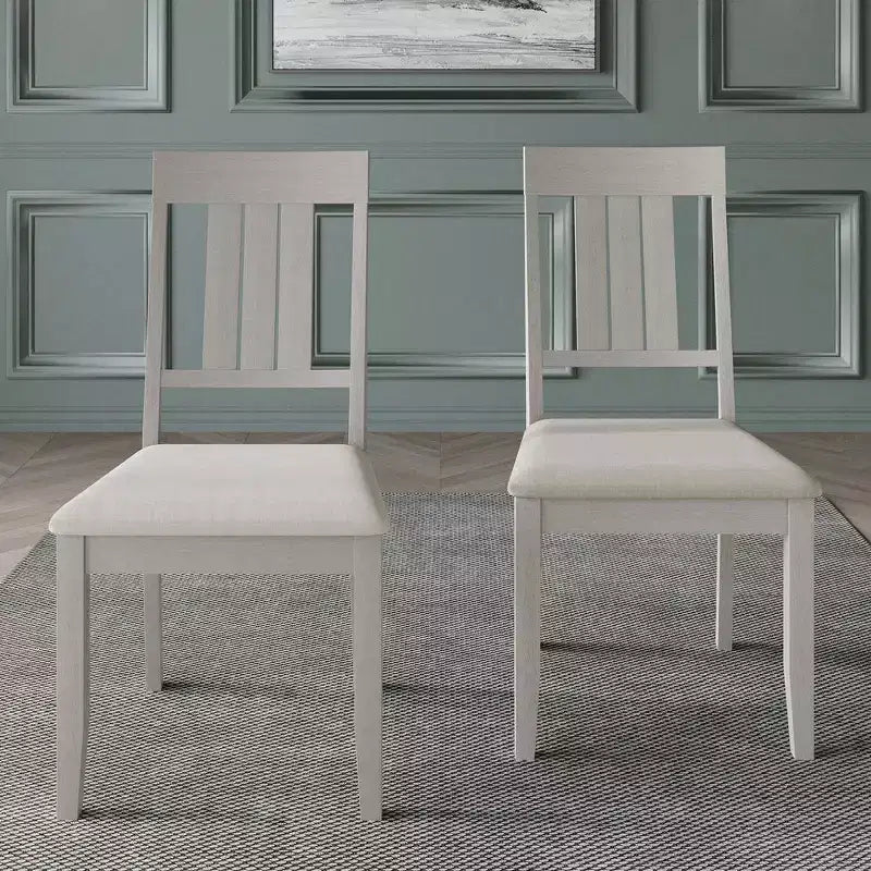 Sedie da pranzo imbottite in legno, set da 2 – Nero / Marrone / Grigio / Naturale / Bianco