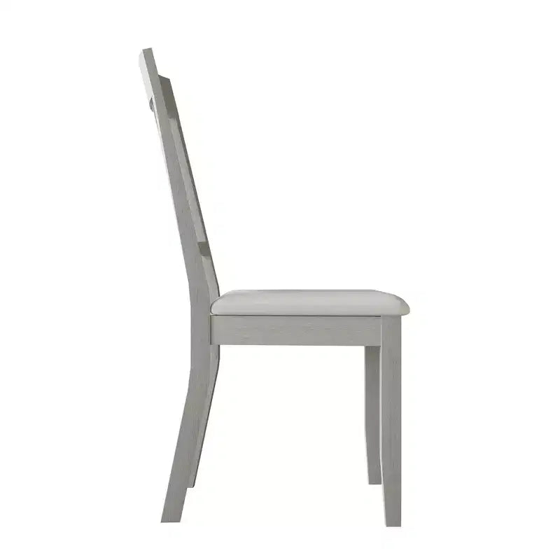 Sedie da pranzo imbottite in legno, set da 2 – Nero / Marrone / Grigio / Naturale / Bianco
