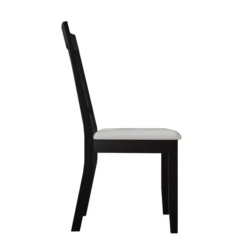 Sedie da pranzo imbottite in legno, set da 2 – Nero / Marrone / Grigio / Naturale / Bianco