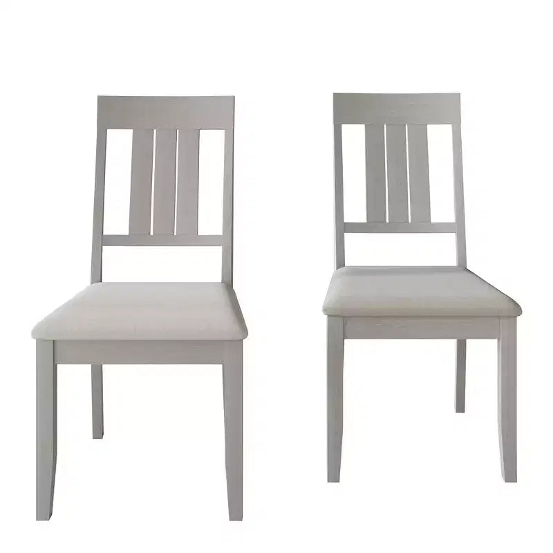 Sedie da pranzo imbottite in legno, set da 2 – Nero / Marrone / Grigio / Naturale / Bianco