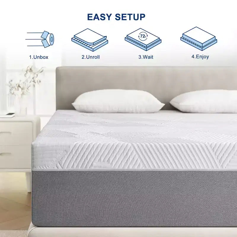 Materasso in memory foam bianco, 25 cm - Rigido, 1-2 persone