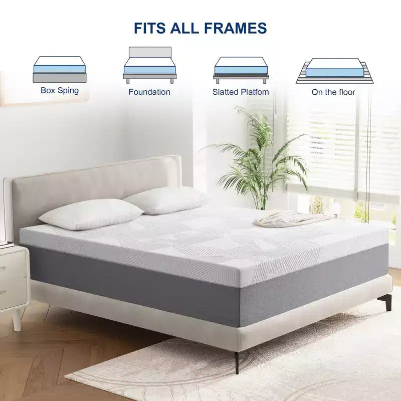 Materasso in memory foam bianco, 25 cm - Rigido, 1-2 persone