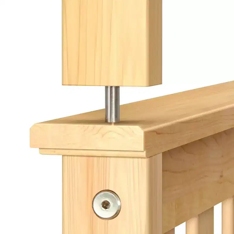 Letto a castello singolo su singolo con letto estraibile, legno massello, 3 posti letto – Blu / Espresso / Naturale / Pecan / Noce / Bianco