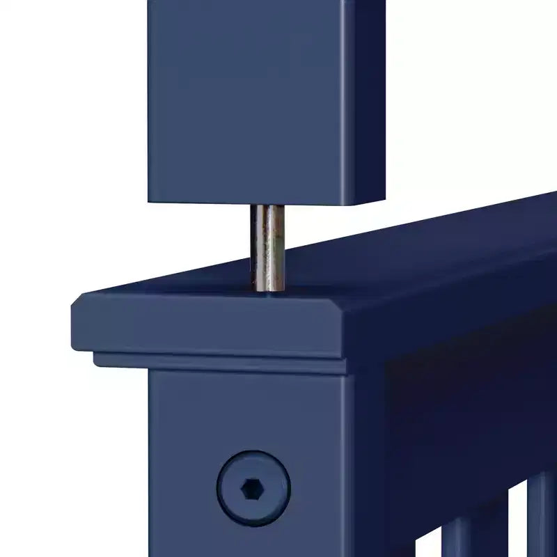 Letto a castello singolo su singolo con letto estraibile, legno massello, 3 posti letto – Blu / Espresso / Naturale / Pecan / Noce / Bianco